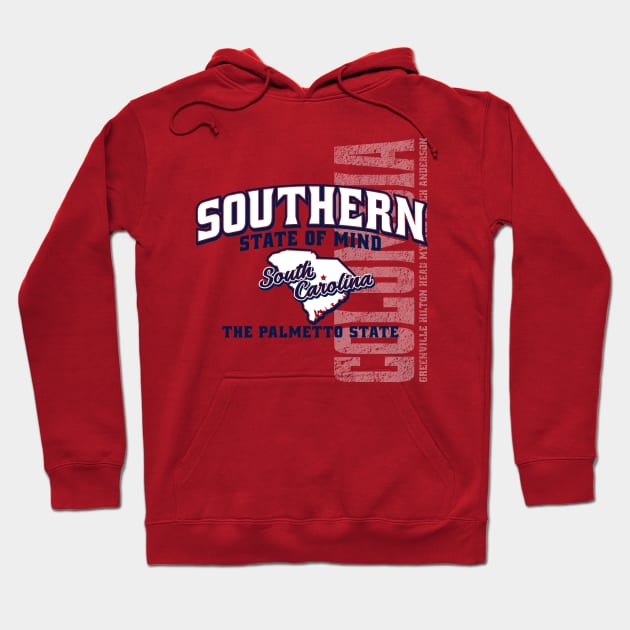 Southern State of Mind-South Carolina 1 Red Hoodie by 316CreativeGroup